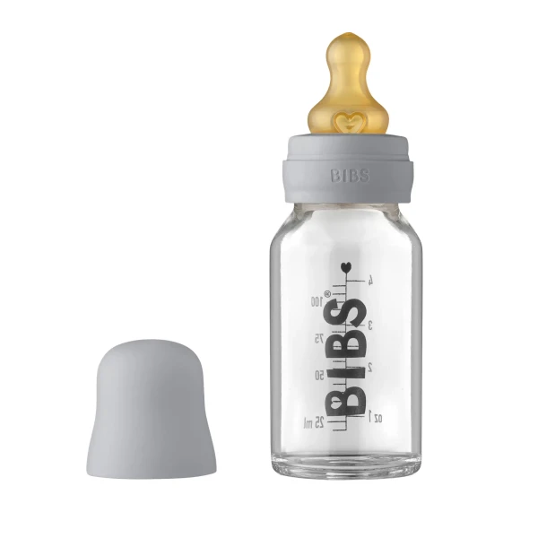 BIBS Baby Bottle sklenená fľaša 110ml Cloud