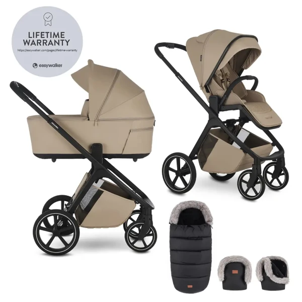 EASYWALKER Set kočík 2v1 Zoey Go Sand Taupe XL s príslušenstvom