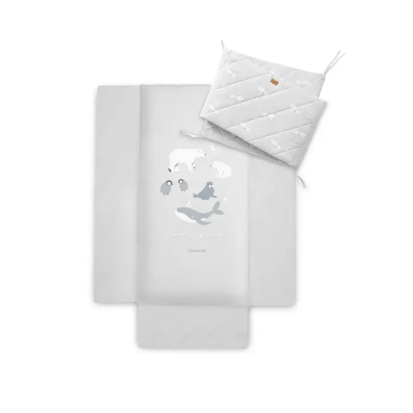 Bonjourbébé 2-dielna bavlnená súprava do postieľky Grey Polaris 0m+