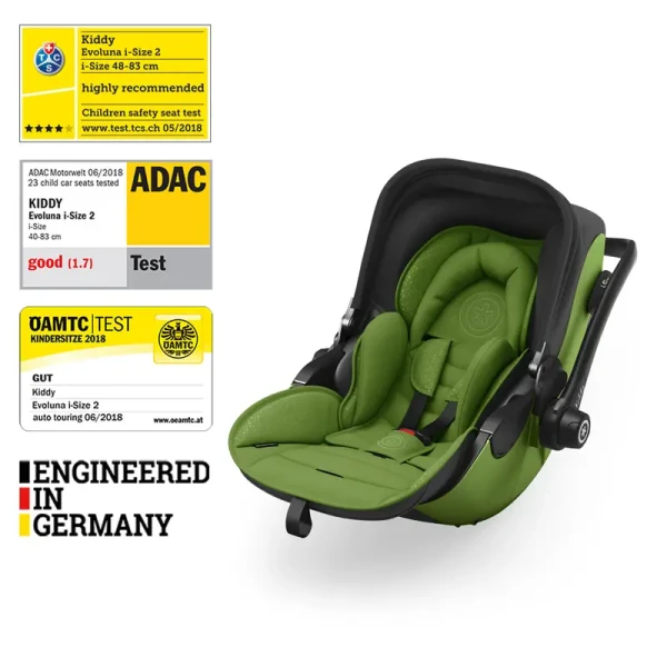 KIDDY Autosedačka Evoluna i-size 2 + Isofix základňa 40-83 cm Cactus Green