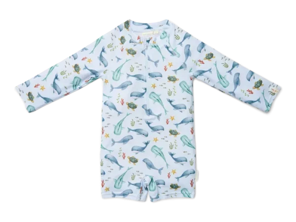 Little Dutch Plavky dlhý rukáv Ocean Sea Life vel. 74/80