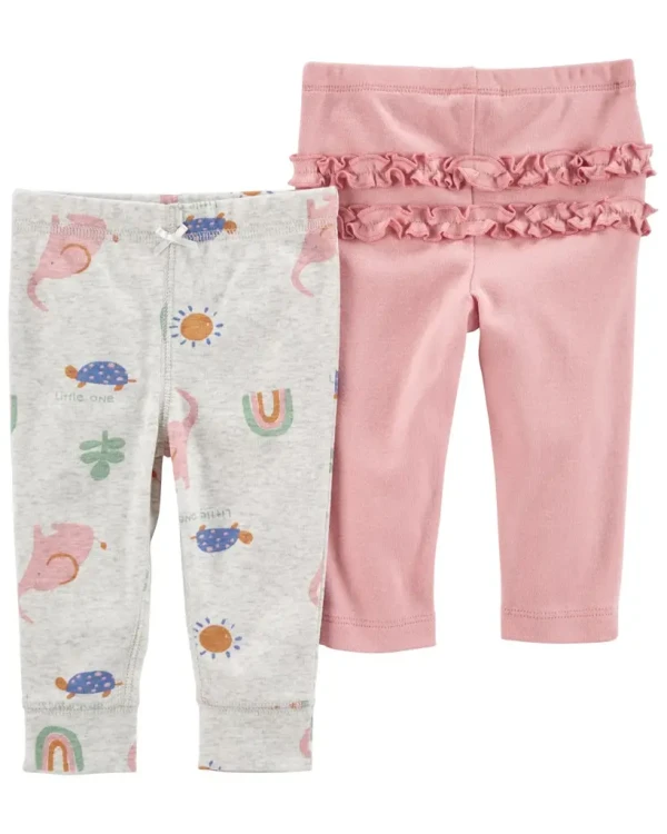 CARTER'S Tepláky Pink&Grey dievča LBB 2ks 18m