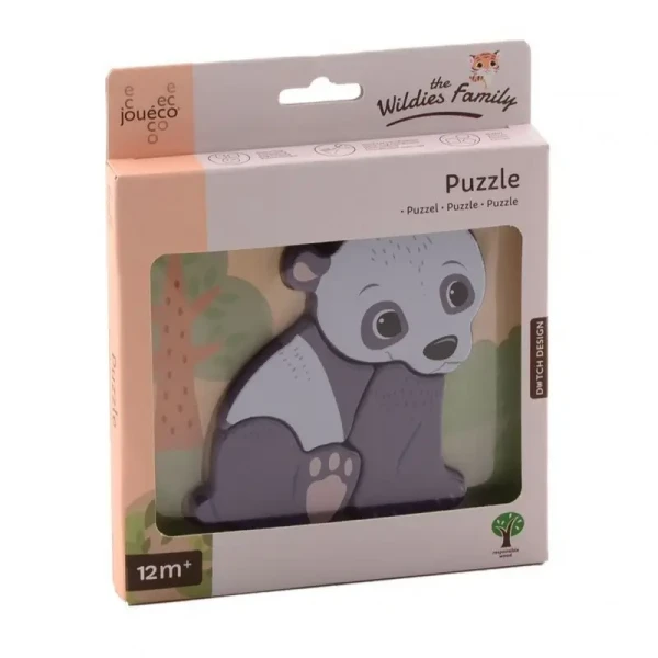 Jouéco The Wildies Family drevené mini puzzle Bear 12m+