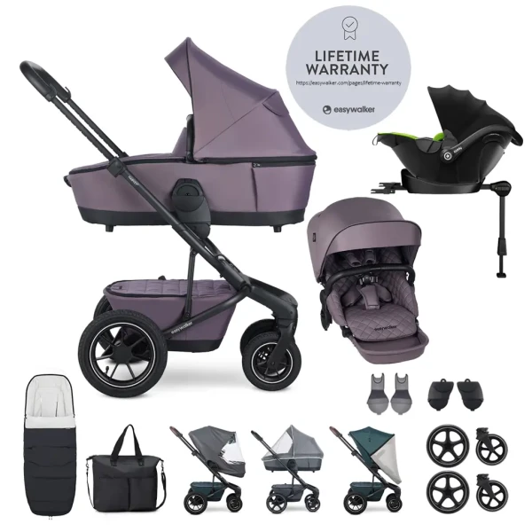 EASYWALKER Set XXL Harvey 5 Air Premium Granite Purple + KIDDY Evoluna i-size 2 + základňa