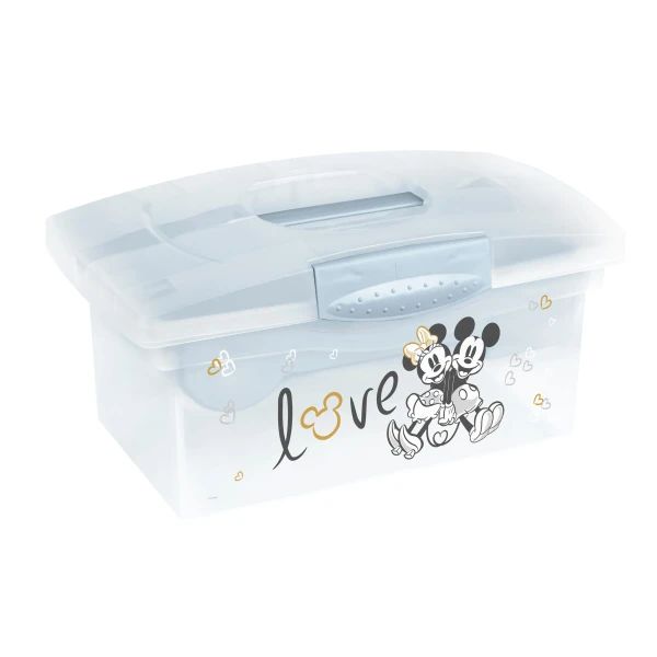 KEEEPER Cestovný box s priehradkou na hračky, lieky, kozmetiku Mickey, Dymovo modrá