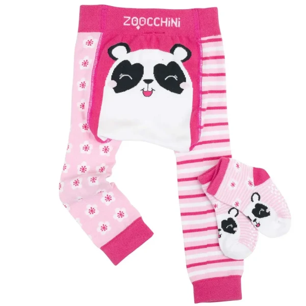 Zoocchini Set legínky a ponožky Panda 12 - 18 m