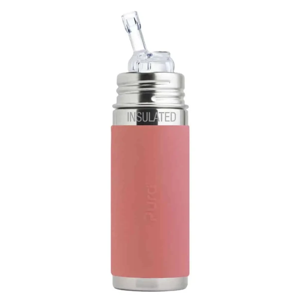 Pura® TERMO fľaša so slamkou 260ml Rose