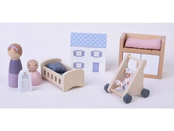 Little Dutch Set do domčeka drevený Izba pre bábätko