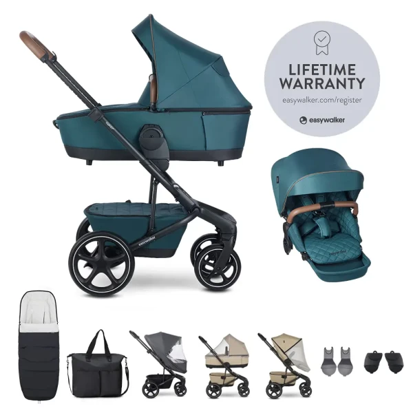 EASYWALKER Set XXL kočík kombinovaný Harvey 5 Premium Jade Green s príslušenstvom