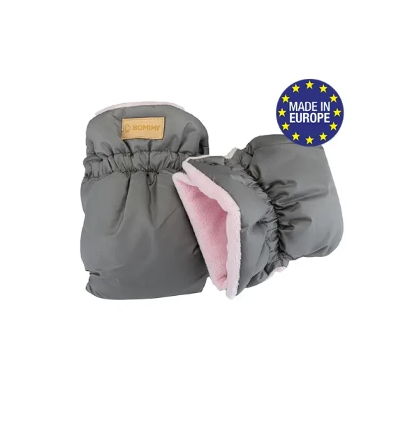 Bomimi FLAF PREMIUM rukavice na kočík, grey-pink