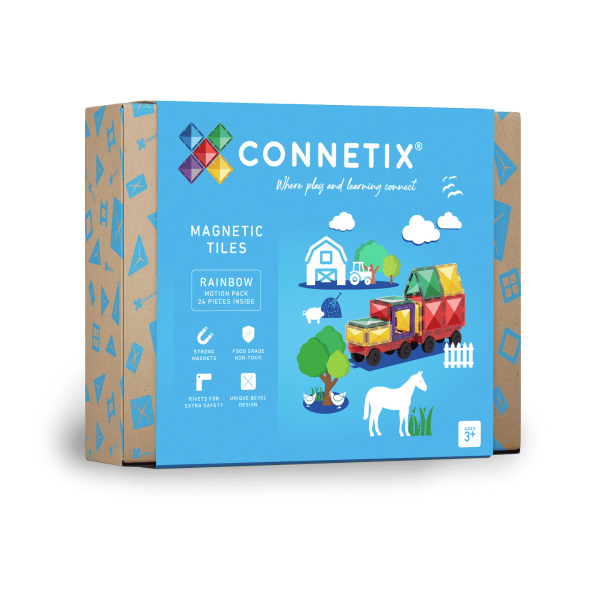 Connetix Magnetická stavebnica - Rainbow Motion Pack 24 ks