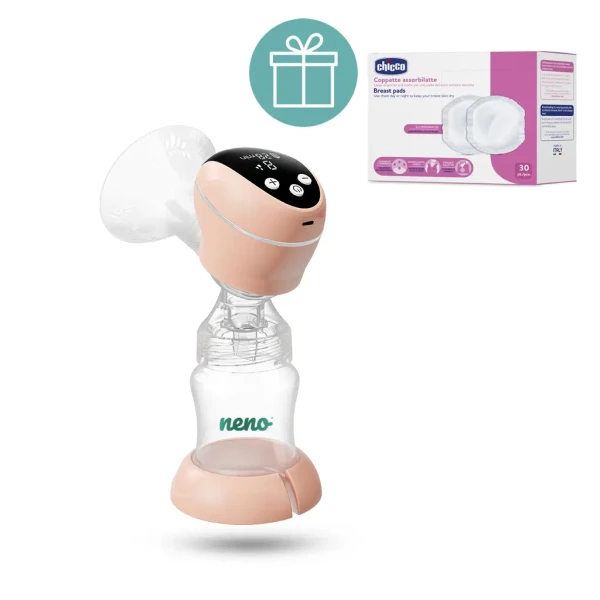 NENO Odsávačka materského mlieka elektrická dvojfázová Primo + CHICCO Vložky do podprsenky 30ks