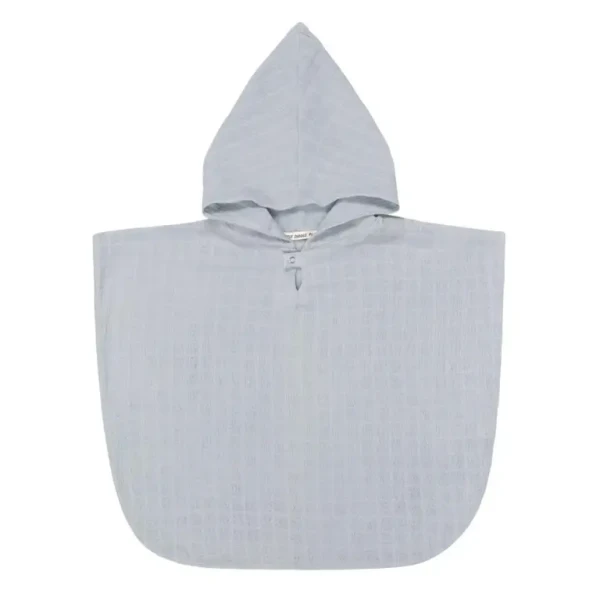 Lässig pončo Muslin Poncho powder blue