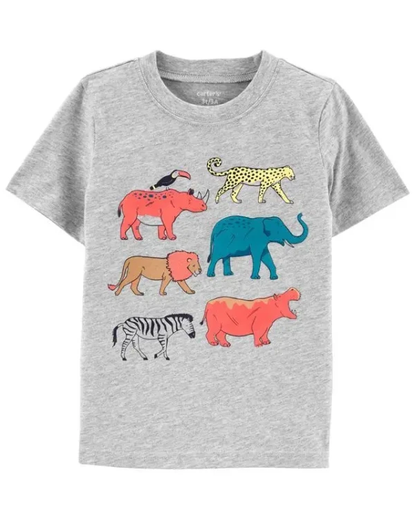 CARTER'S Tričko Grey Animals chlapec 12 m, vel. 80