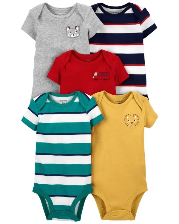 CARTER'S Body krátky rukáv Stripe chlapec LBB 5ks 3m