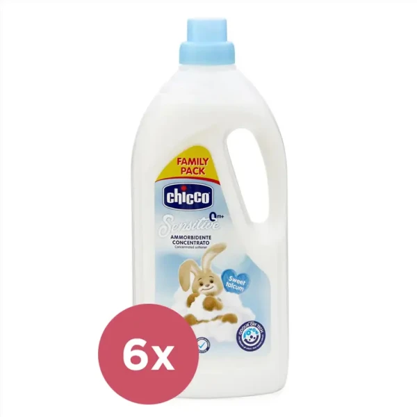 CHICCO 6x Aviváž koncentrovaná Sladký Púder 1,5 l (360 praní)