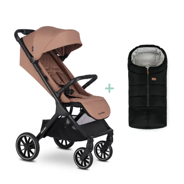 EASYWALKER Kočík športový Jackey XL Pecan Brown + PETITE&MARS fusak Jibot ZADARMO