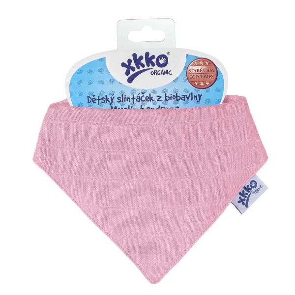 XKKO Organic Šatka Staré časy - Light Pink