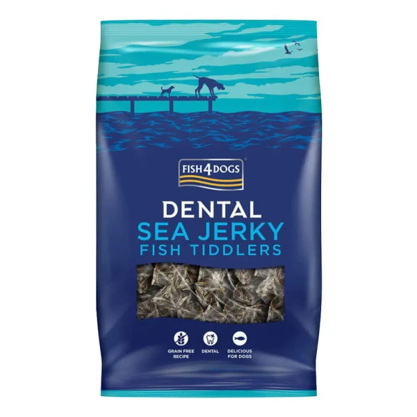 FISH4DOGS Maškrty pre psov DENTAL SEA morská ryba - rybičky 575 g