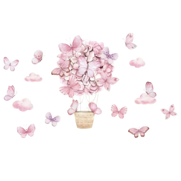 Sipo Nálepky na stenu pre detskú izbu, Pink Butterflies