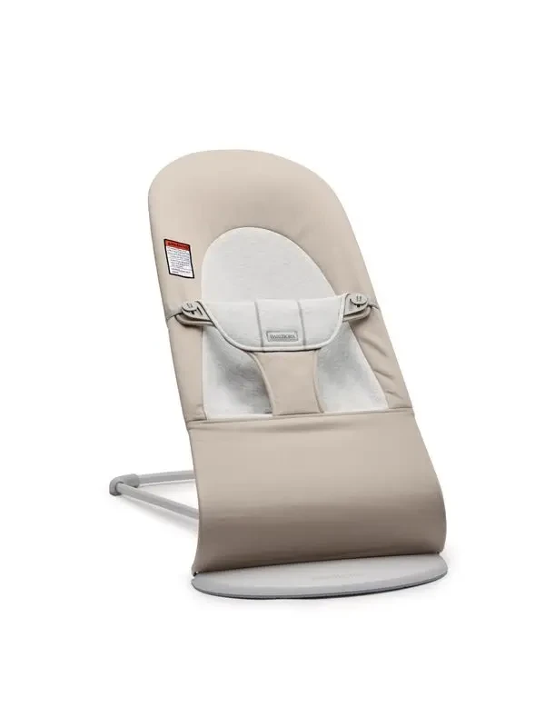 BABYBJORN Lehátko Balance Soft Beige/Grey cotton Jersey svetlá konštrukcia