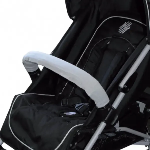 Elastický potah na madlo kočárku - šedý