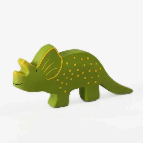 Tikiri Baby dinosaurus z prírodnej gumy | Triceratops (Trice)