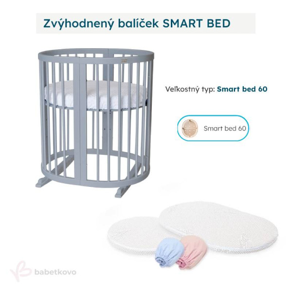 LevinFelin Zvýhodnený balíček SMART BED 60 Sivá