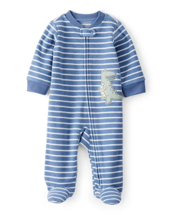 CARTER'S Overal na zip fleece Sleep & Play blue Dino chlapec 6m/vel.68