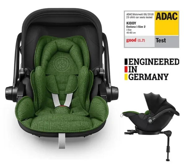KIDDY Autosedačka Evoluna i-size 2 + Isofix základňa 40-83 cm Cactus Green Melange