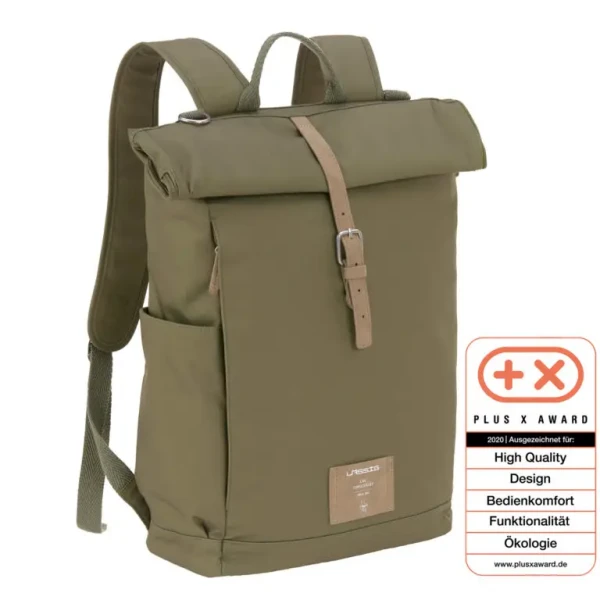 Lässig's Batoh Green Label Rolltop Backpack olive.