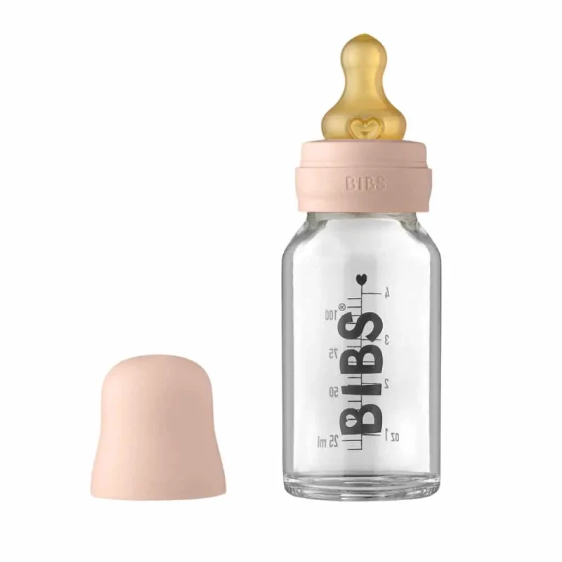 BIBS Baby Bottle sklenená fľaša 110ml Mauve