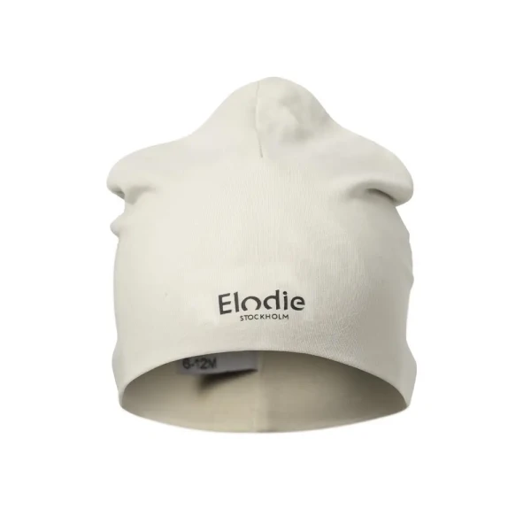 Elodie Details Logo čiapky - krémovo biela, 0-6 mesiacov