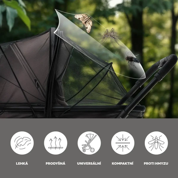 Zopa Moskytiéra na kočík universal exclusive, Black