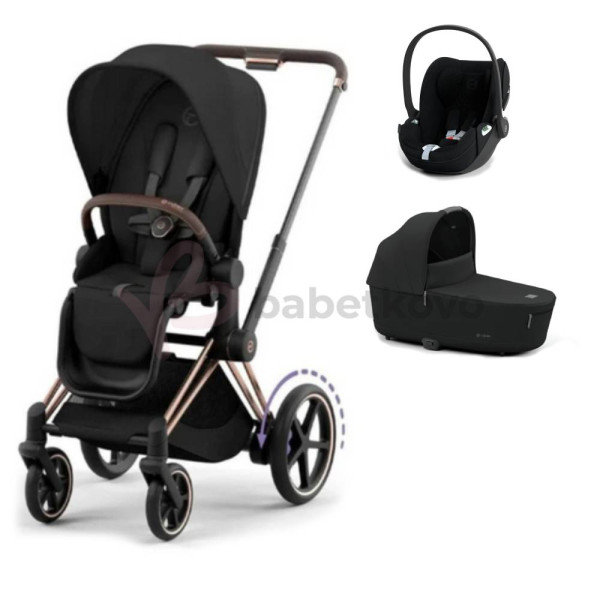 CYBEX E-PRIAM 3-kombinácia ROSEGOLD Sepia Black