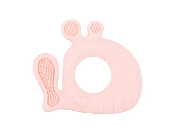 KikkaBoo Silikónové hryzátko veľryba Pink