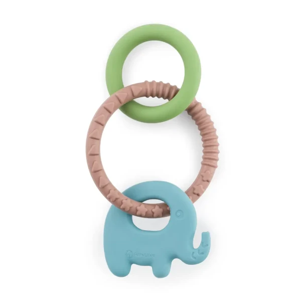 PETITE&MARS Hryzačka silikónová Elefi Velvet Latte 0m+