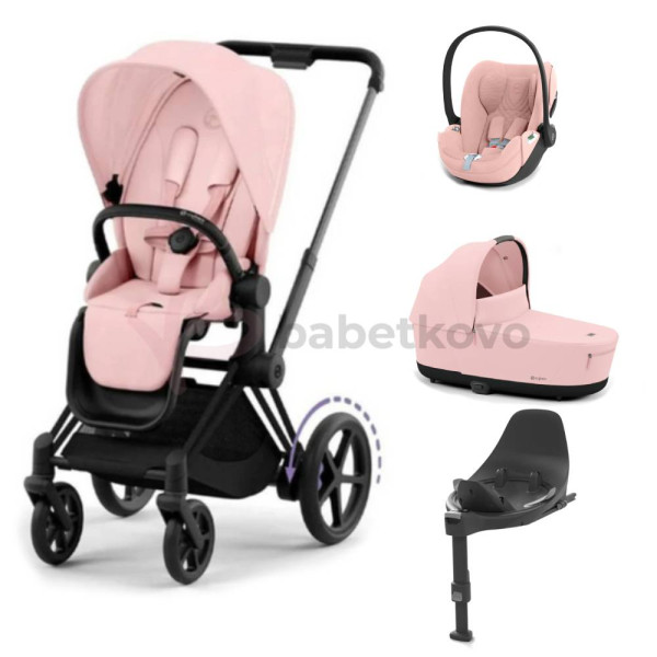 CYBEX E-PRIAM 4-kombinácia MATT BLACK Peach pink