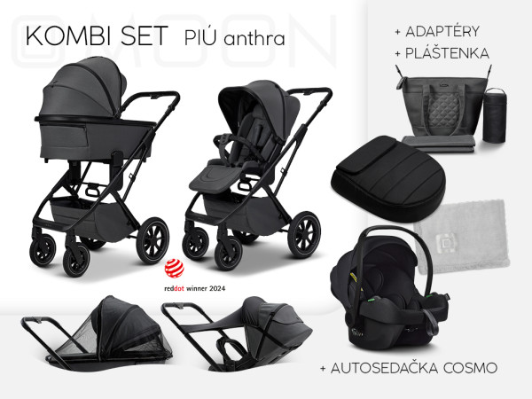 MOON PIÚ Kombi set Black matt - ANTRA
