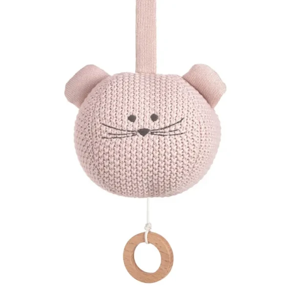 Lässig hudobná hračka Knitted Musical Little Chums mouse