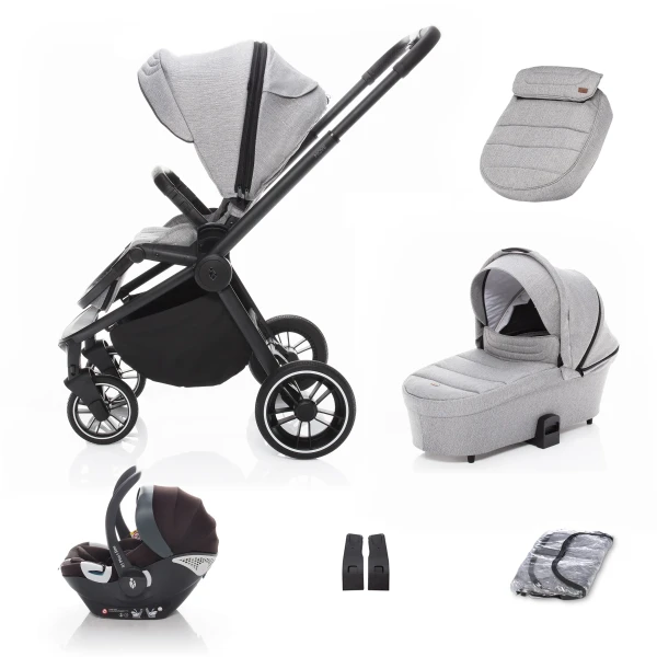 ZOPA SET kočík Move + vanička + adaptéry + autosedačka, Silver Grey/Black