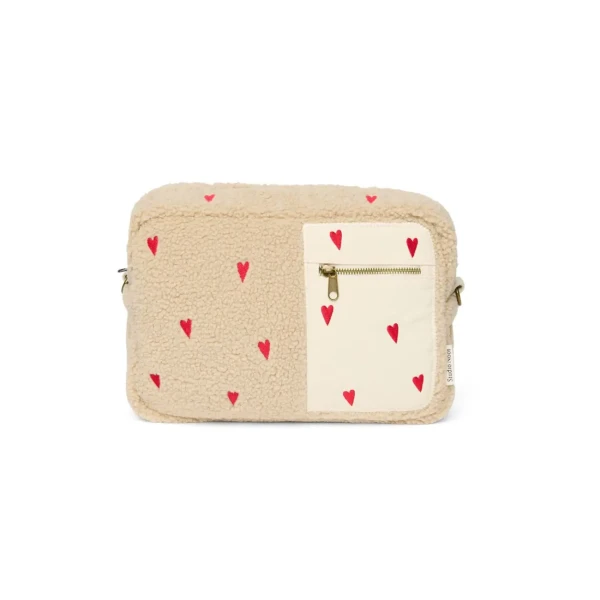 STUDIO NOOS - Teddy ORGANIZER na kočík Ecru hearts