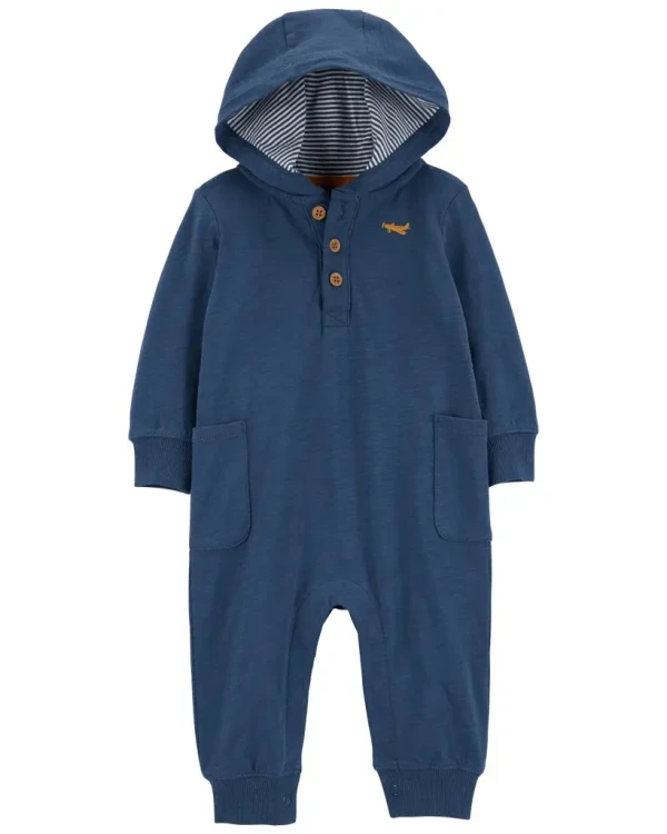 CARTER'S Overal bez nožičiek Blue Plane chlapec 3m