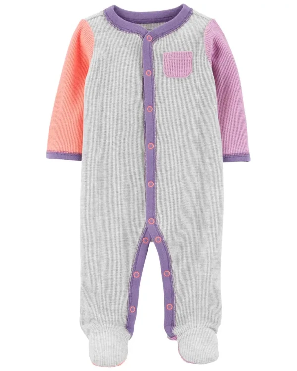 CARTER'S Overal na cvoky Sleep&Play Grey&Multicolor dievča NB, veľ. 56