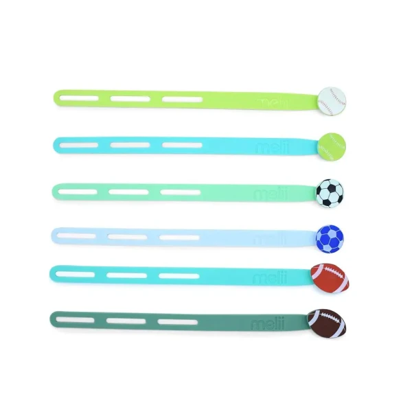 Melii Silikónové gumičky na wrapy 6 ks – lopty