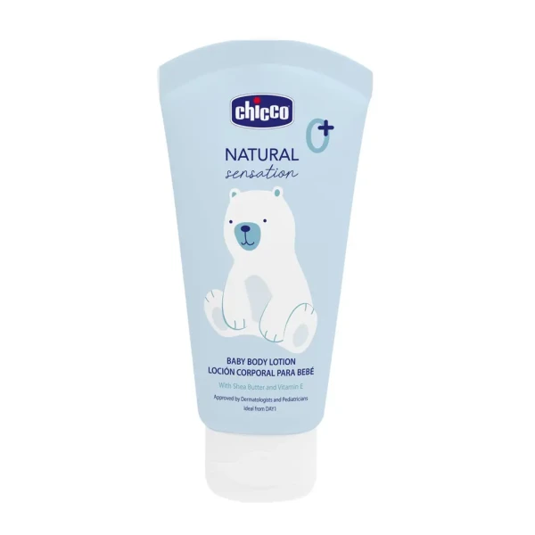 CHICCO Mlieko telové Natural Sensation s bambuckým maslom a vitamínom E 150ml, 0m+