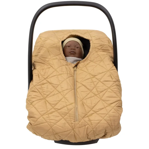 Rialto Baby Béžový zimní prošívaný kryt autosedačky 0+