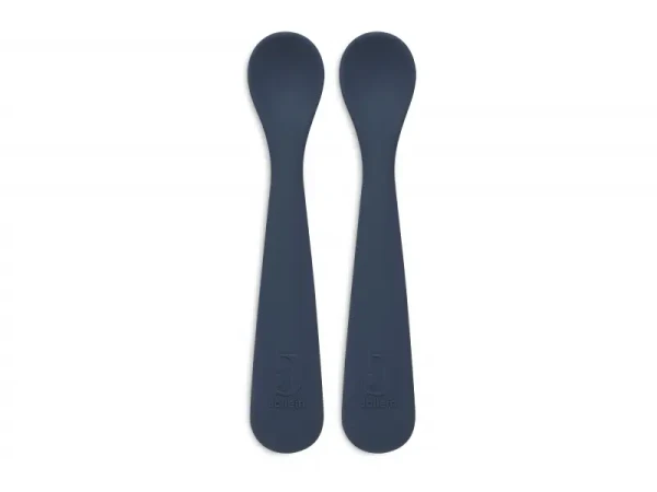 Jollein Silikónová lyžička 2ks Jeans Blue