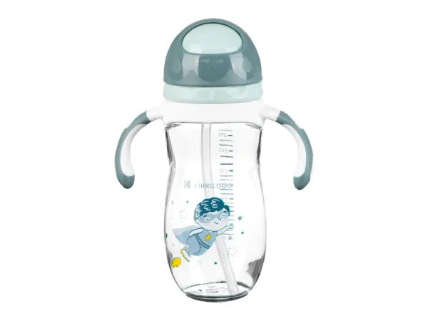 KikkaBoo Hrnček so slamkou 300ml 12m+ Superboy