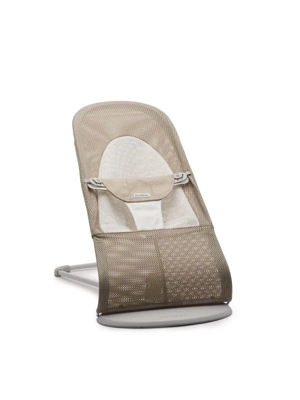 BABYBJORN lehátko Balance Soft Grey Beige/White mesh, svetlo šedá konštrukcia